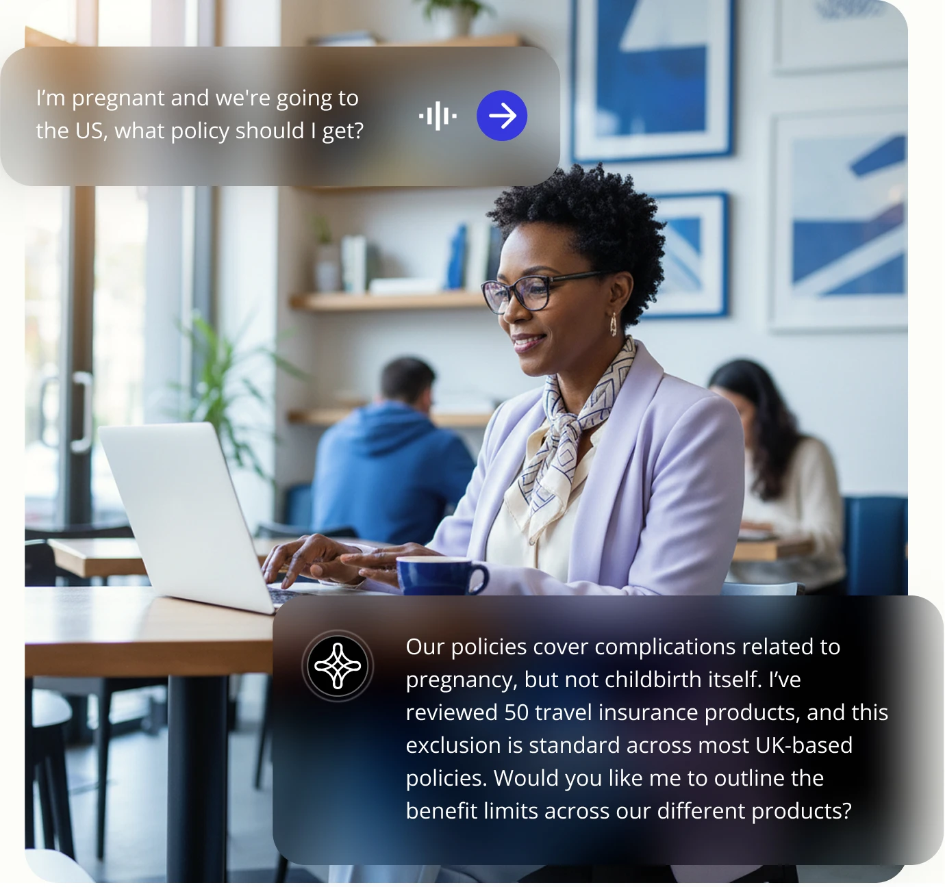 Photo of a person using Insurance Companion