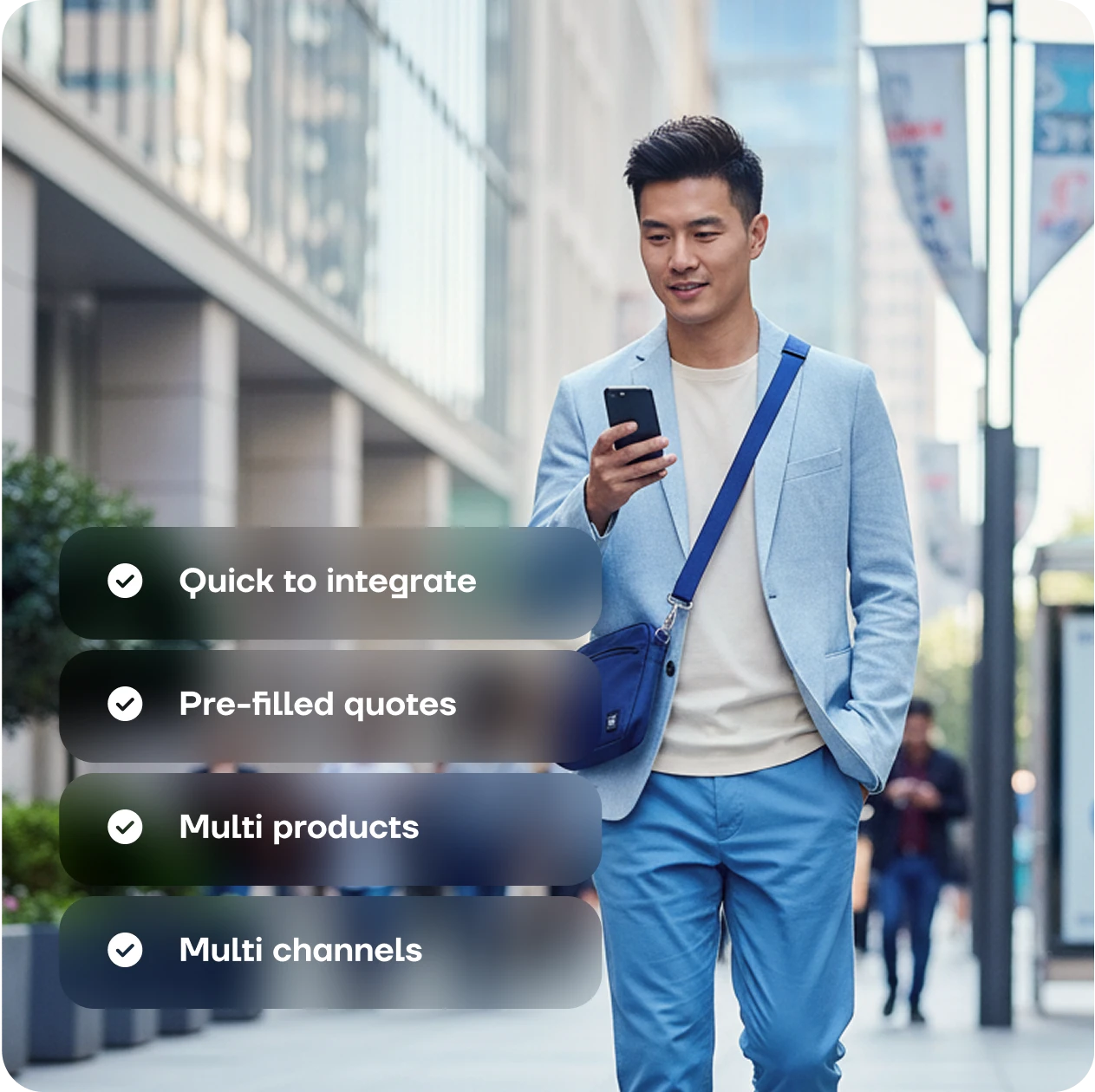 A person using their mobile