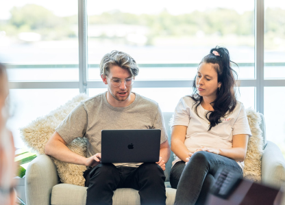 team working together in office