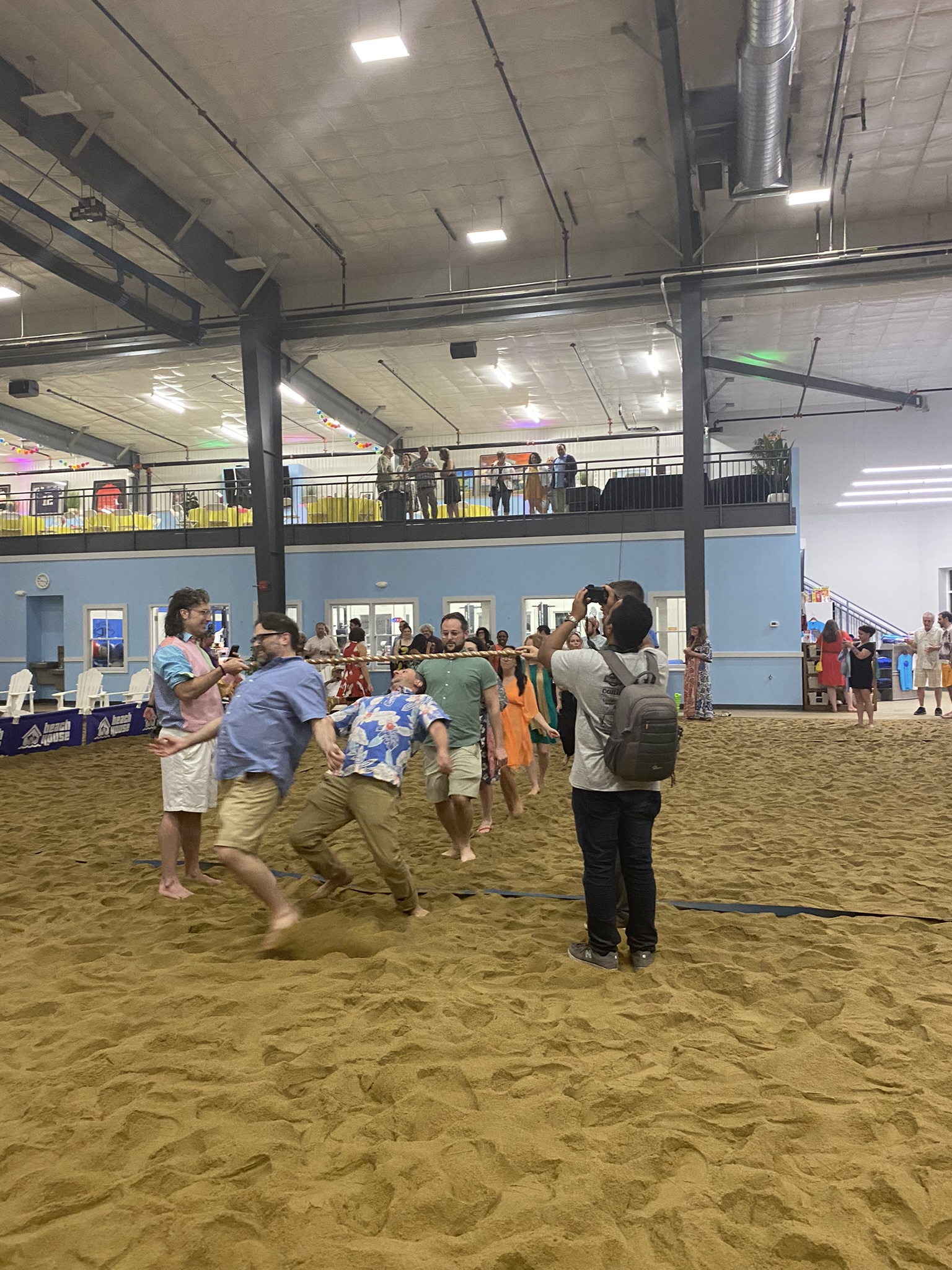 Beach House Boston Founder and Friends playing Beach Volleyball