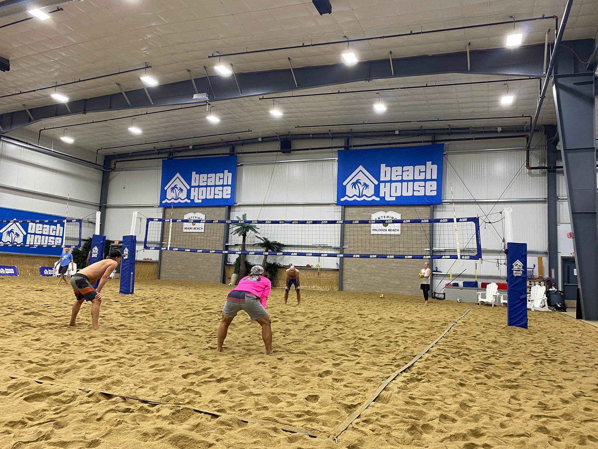 Beach House Boston Founder and Friends playing Beach Volleyball