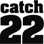 Black text logo with bold letters and numbers forming 'catch 22.'