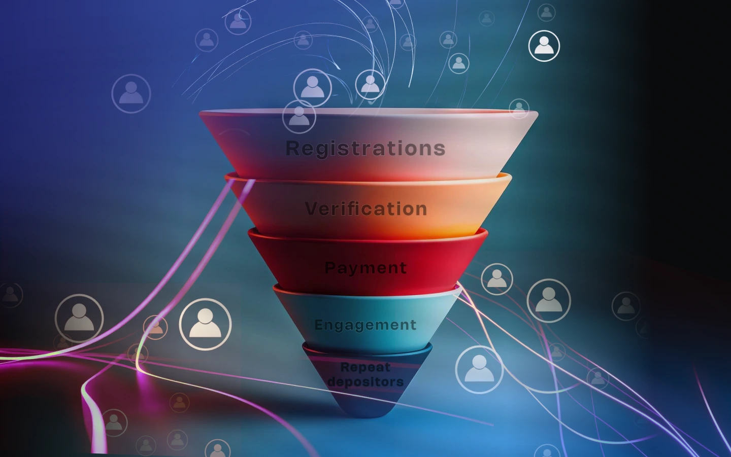 Digital player profile reactivating with motion effects, symbolizing transition from dormant to active state in iGaming reactivation.