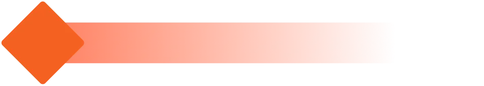 Orange diamond shape with gradient fade on white background