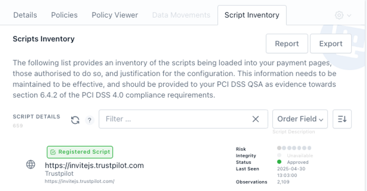 PCI 6.4.3 Compliance in ThreatView