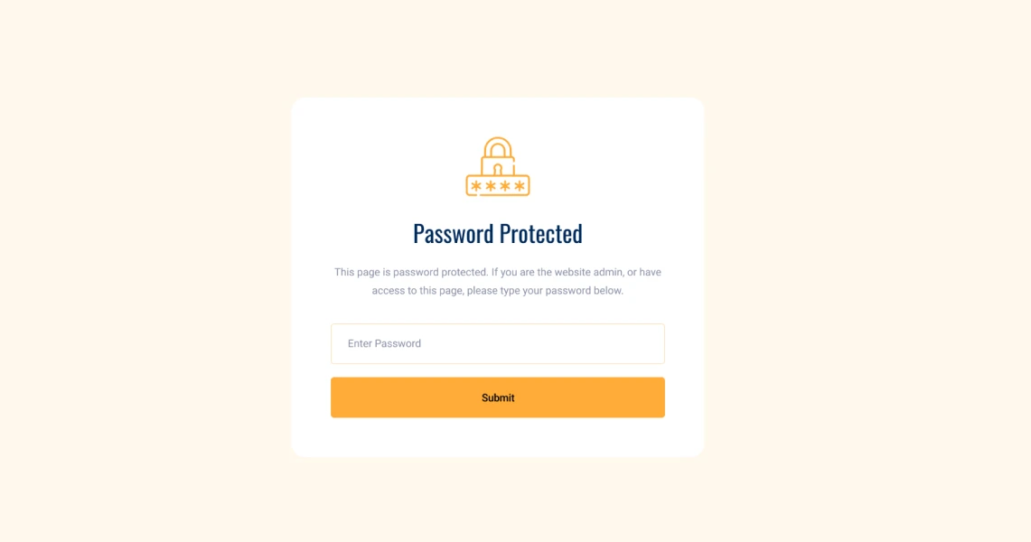 Password Protected