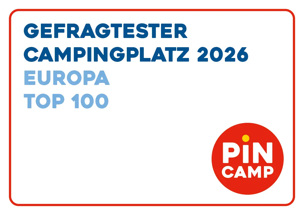 Gefragtester Campingplatz Top 100 Europas 2026 - PinCamp