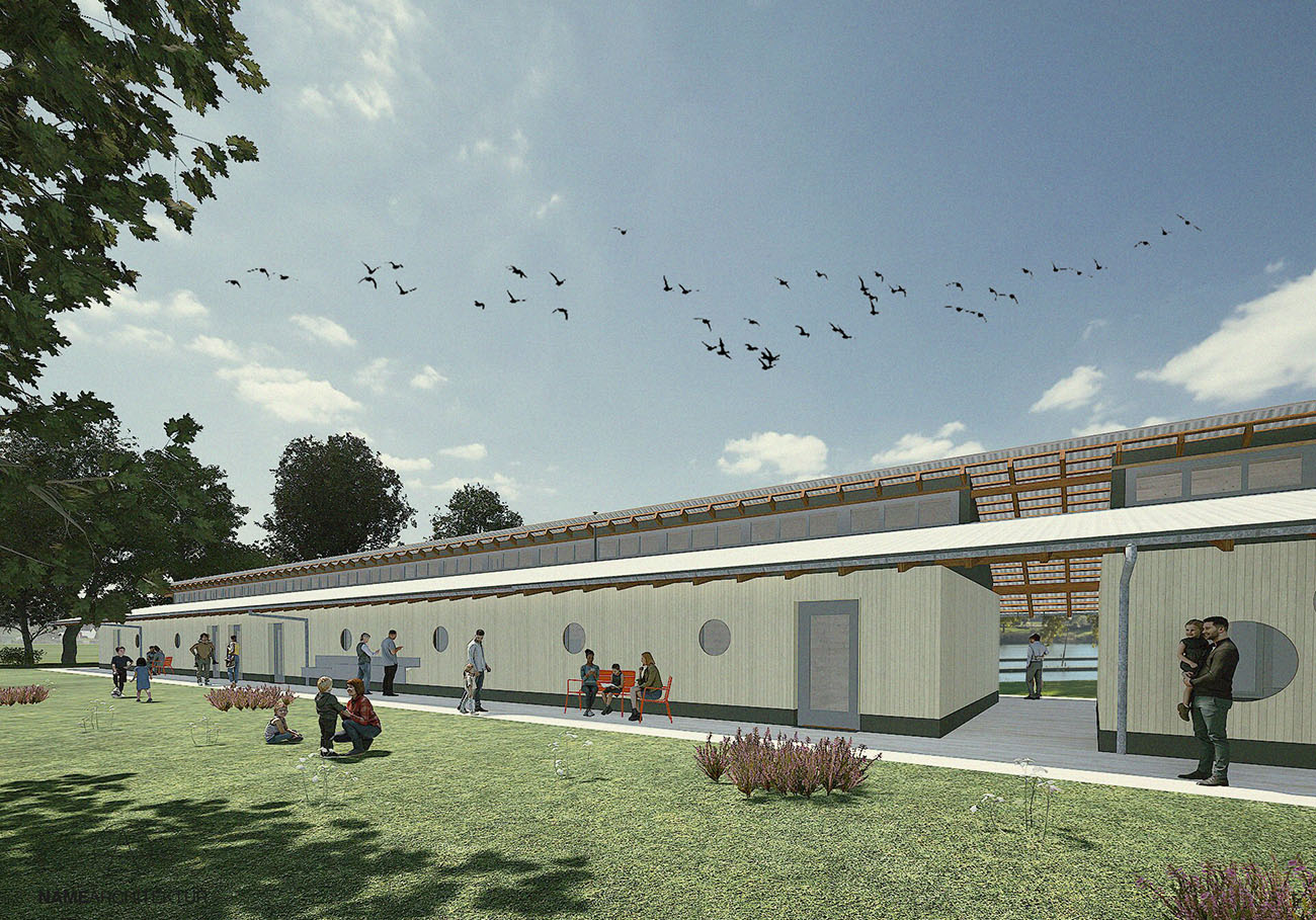 Sanitärgebäude Vlotho 3D-Visualisierung