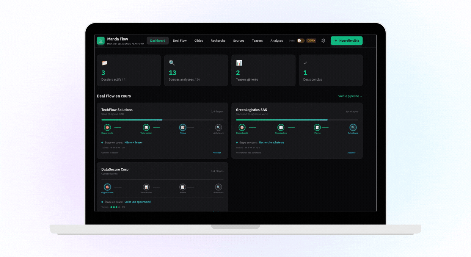 Solution IA pour M&A — Agents intelligents au service des transactions