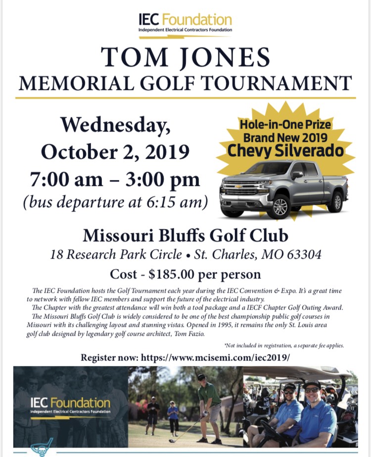 Tom Jones Memorial Golf Tournament Flyer