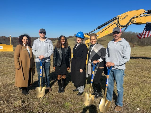 IEC Foundation and Guardian Angels staff at groundbreaking ceremony for new Guardian Angels dog training facility