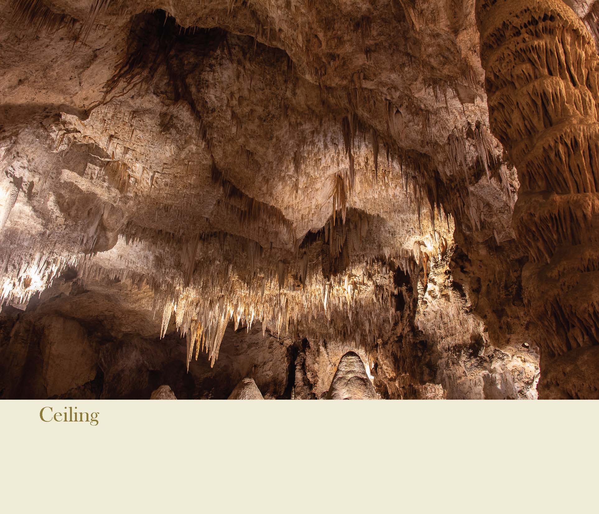 the top of a cave in carlsbad cavern