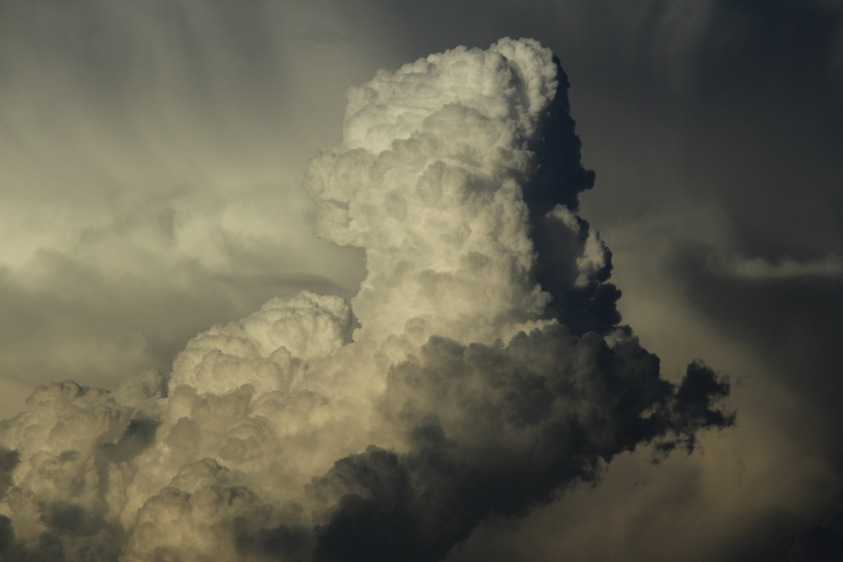 Large puffy gray cloud