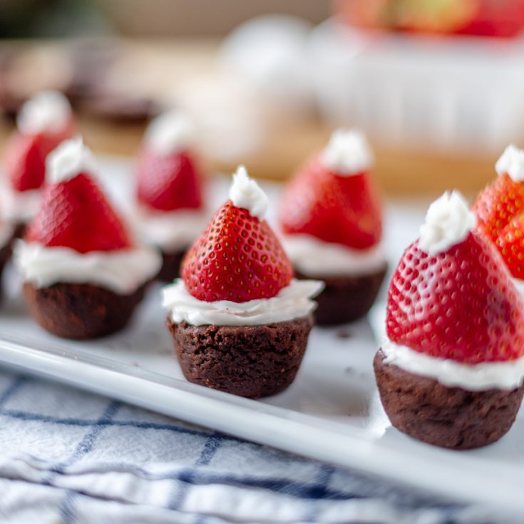 Christmas Santa Hat Brownies