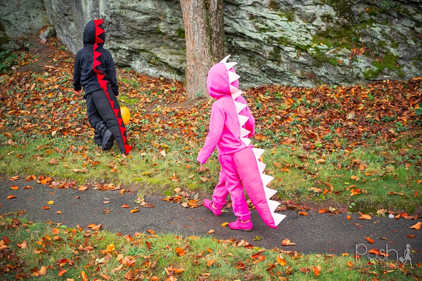 How to Make This Simple DIY Dinosaur Costume Out of a Sweat Suit; how to make easy diy costume for kids