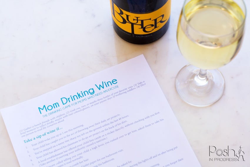 how to play mom drinking wine