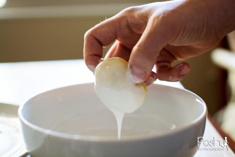 You are going to dip these cookies in the icing before putting the sprinkle on. You can use your fingers.
