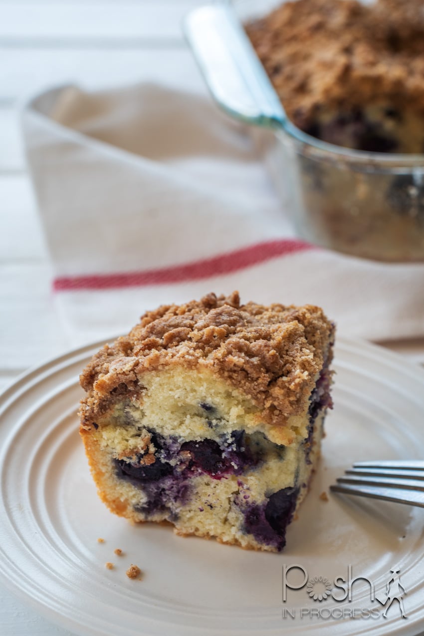 Easy Blueberry Streusel Coffee Cake Recipe by top LA lifestyle blogger, Posh in Progress
