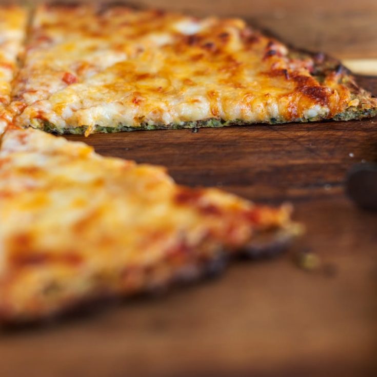 here is a great view of zucchini pizza crust
