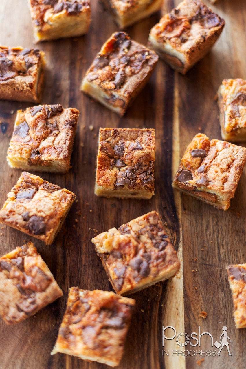 Butterfinger Blondies Recipe featured by top LA lifestyle blogger, Posh in Progress