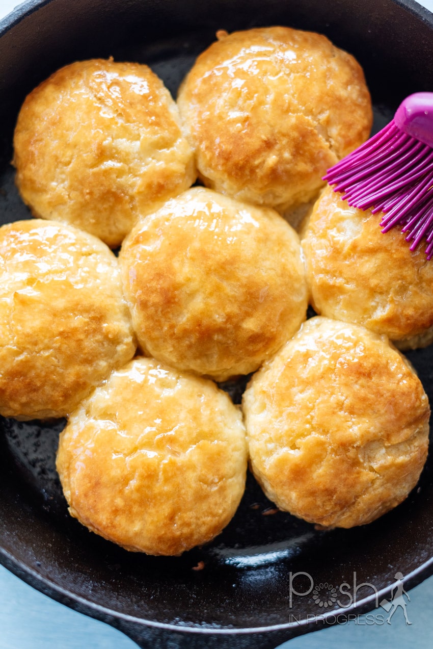 Easy Honey Glazed Biscuits Recipe featured by top LA lifestyle blogger, Posh in Progress