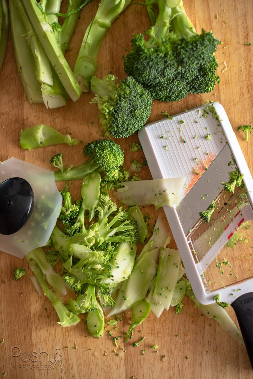 shaved broccoli salad cashew dressing