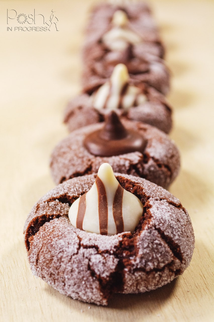 chocolate peppermint kiss cookies