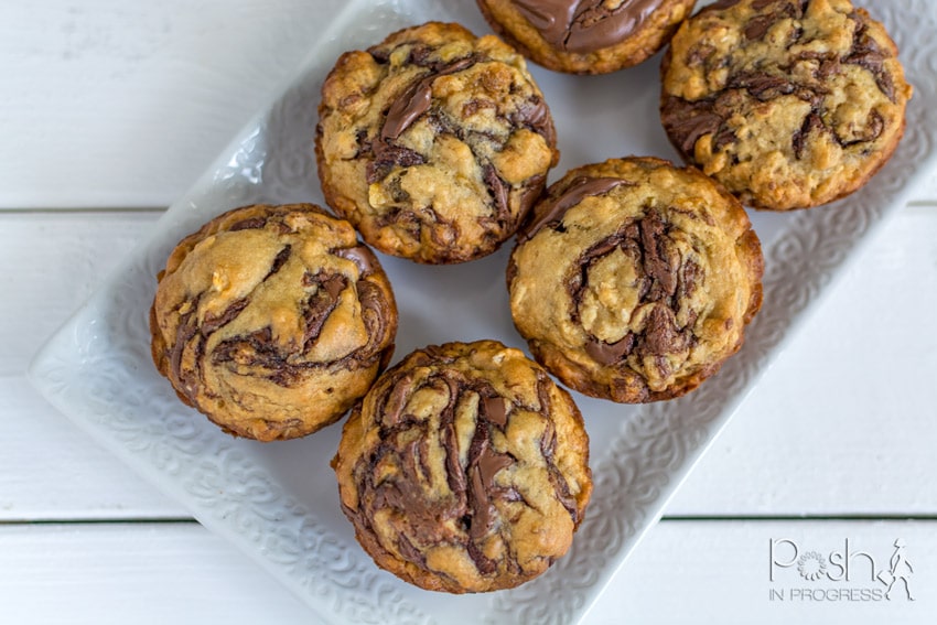 The Best Nutella Banana Bread Muffin Recipe featured by top LA lifestyle blogger, Posh in Progress
