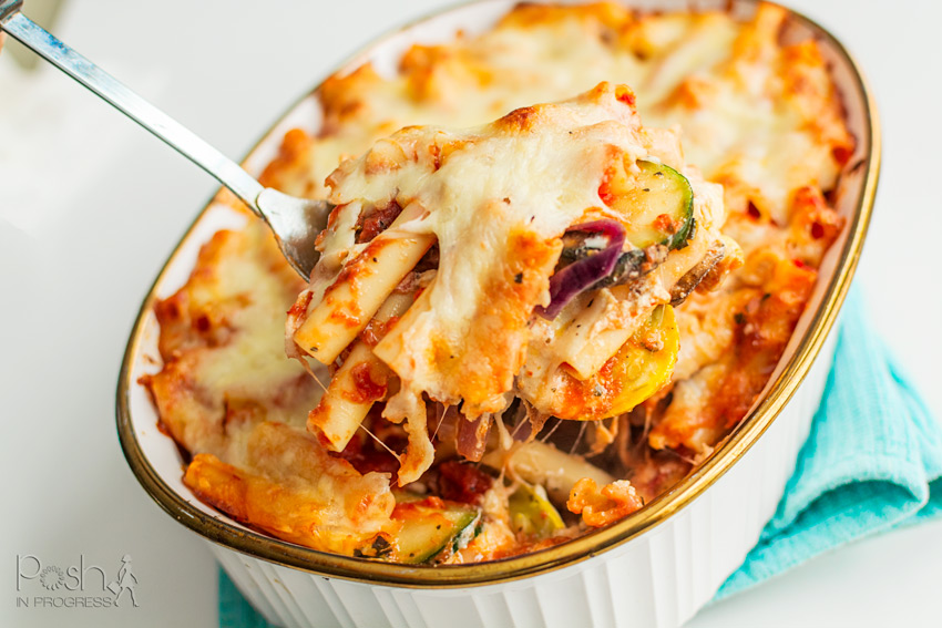 Roasted Mediterranean Vegetable Baked Ziti