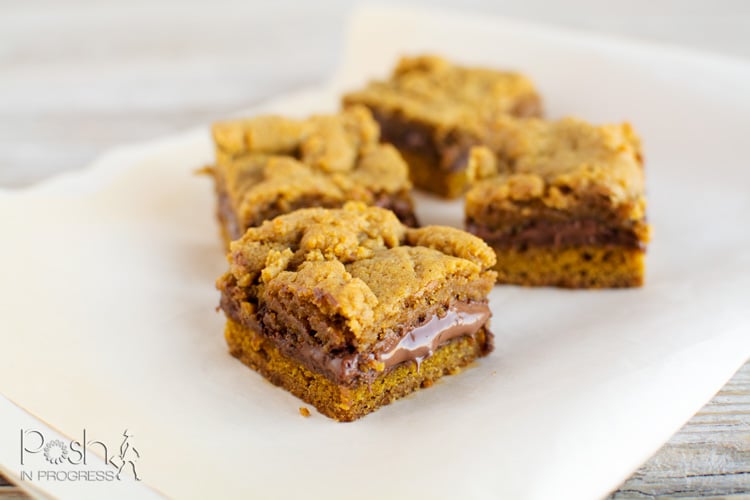 nutella pumpkin bars