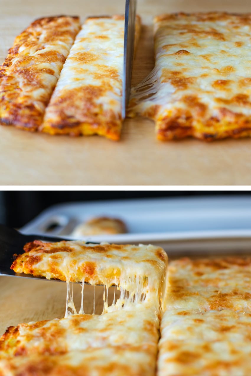 Cheesy Cauliflower Breadsticks Recipe featured by top LA lifestyle blogger, Posh in Progress