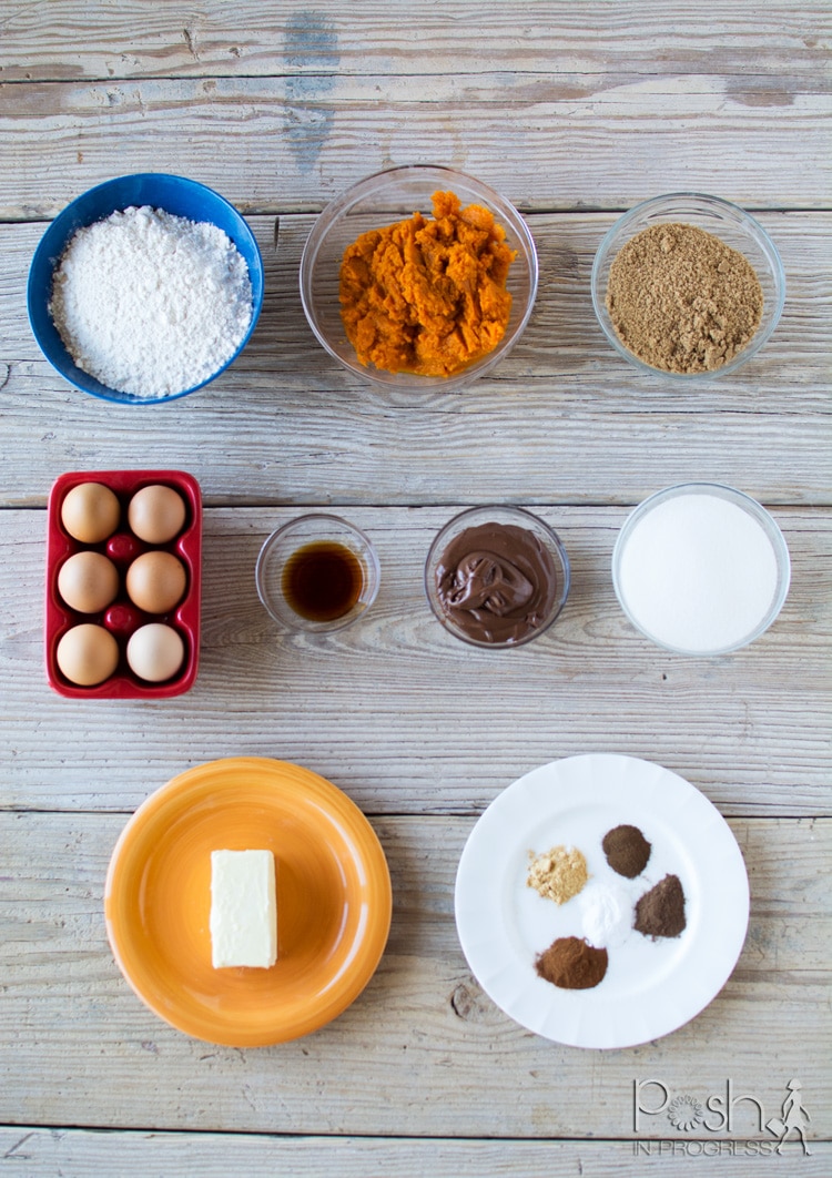 nutella pumpkin bars