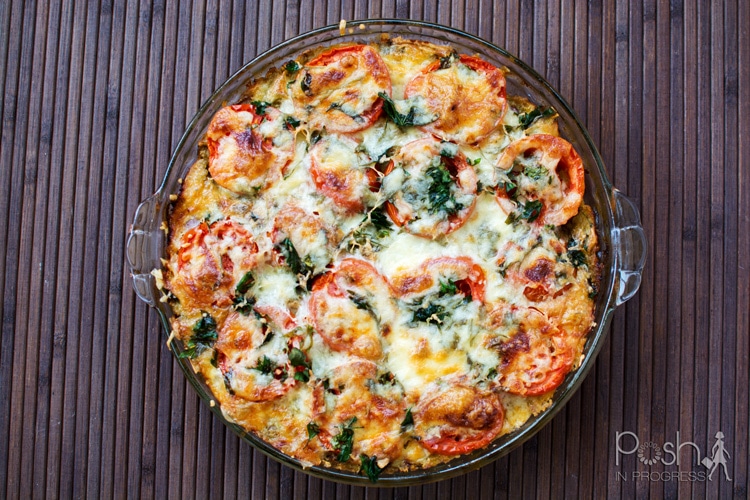 Summer Eggplant Tomato Pie recipe featured by top LA lifestyle blogger, Posh in Progress