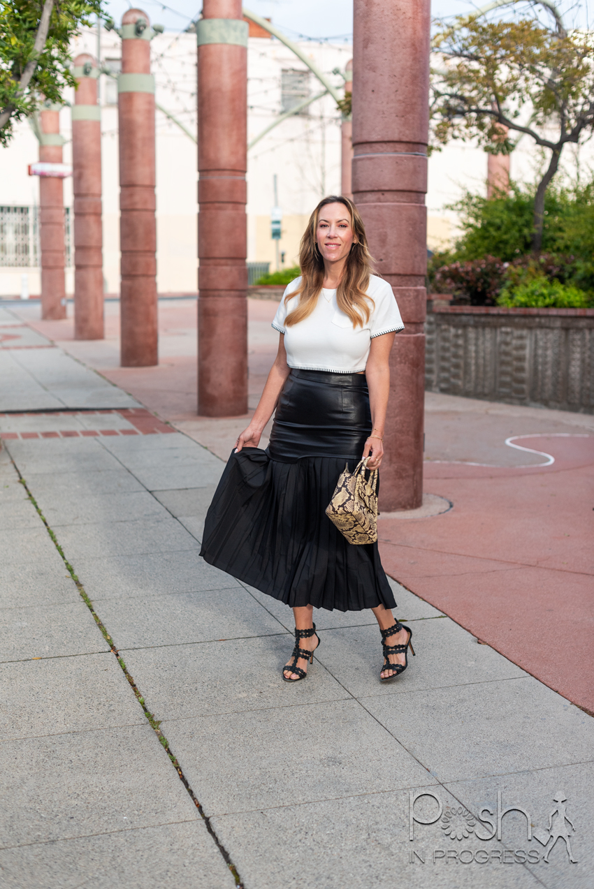 faux leather midi skirt 2