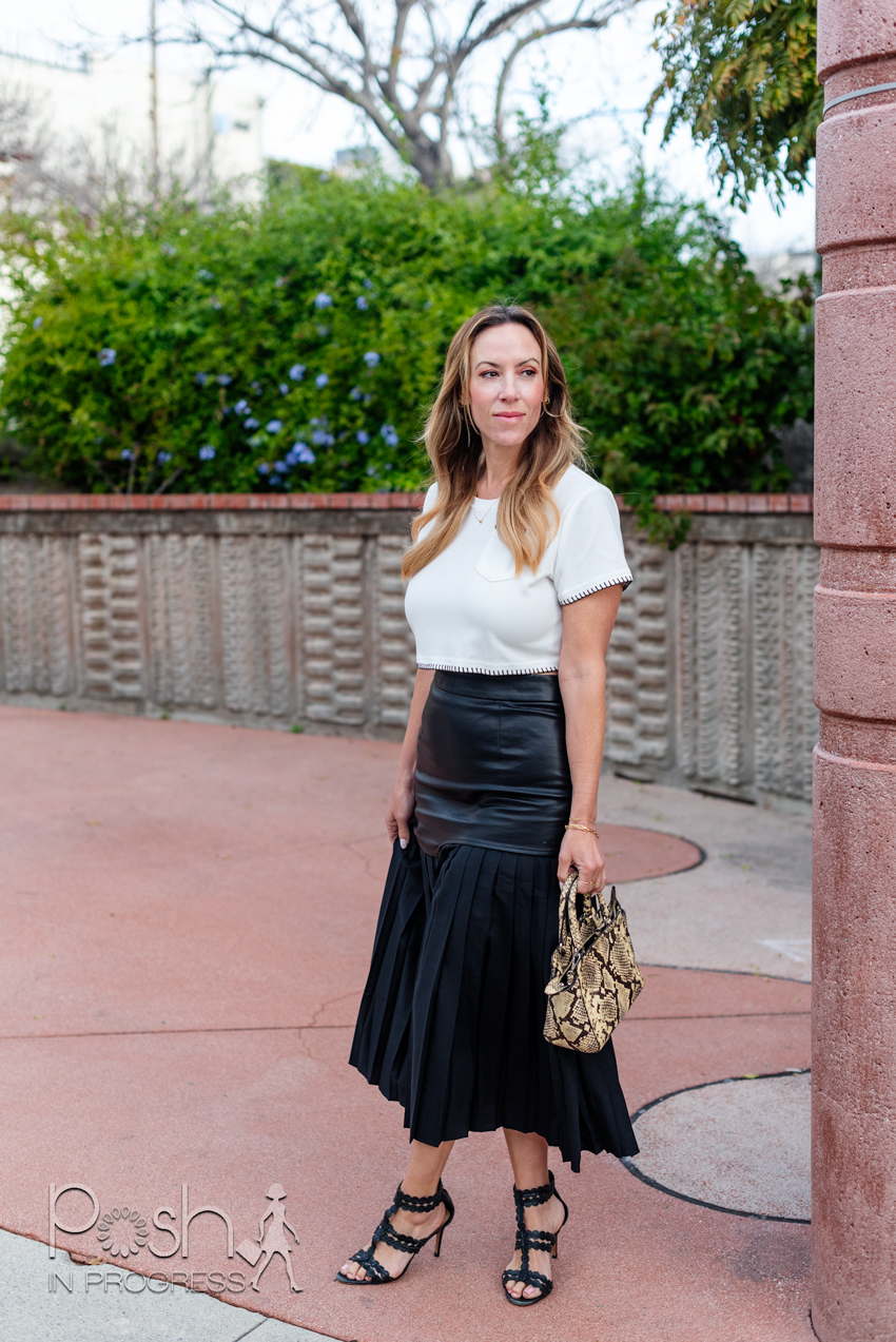 faux leather midi skirt 3