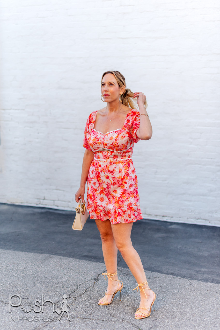 pink floral dress poshinprogress stacey freeman