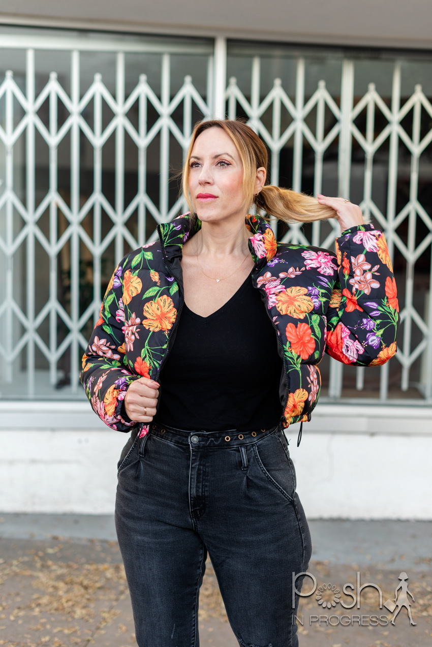 floral bubble jacket