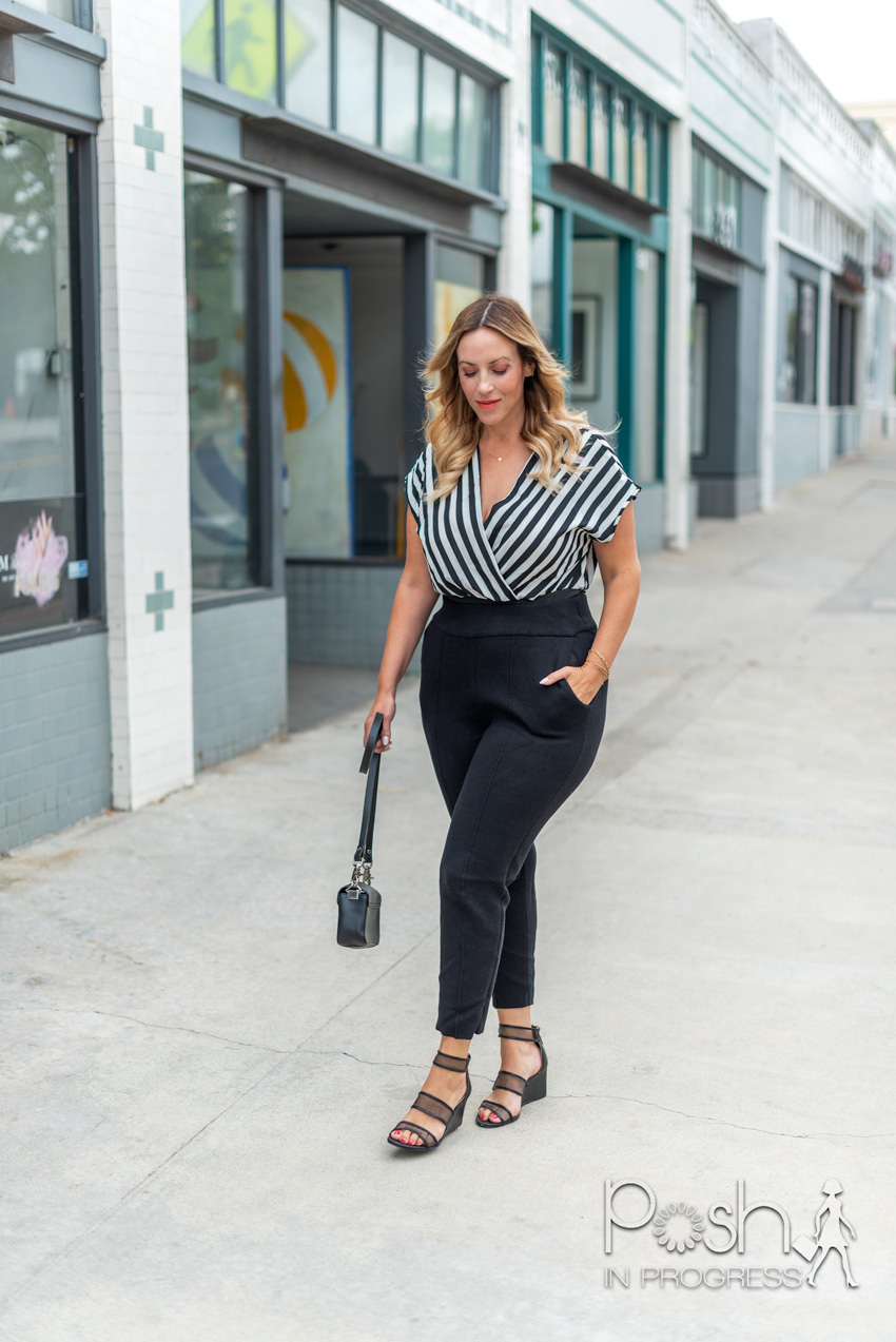 black and white striped bodysuit 2