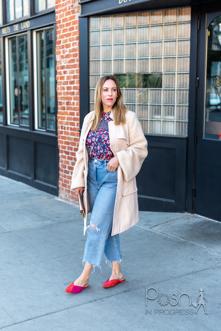 shein long teddy coat Stacey Freeman Posh in Progress 2