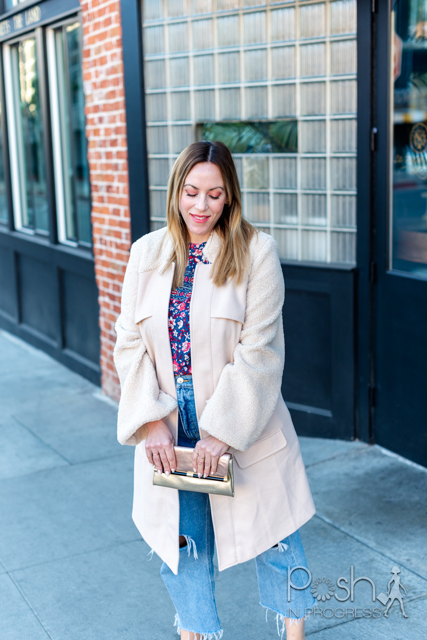 shein long teddy coat Stacey Freeman Posh in Progress 3