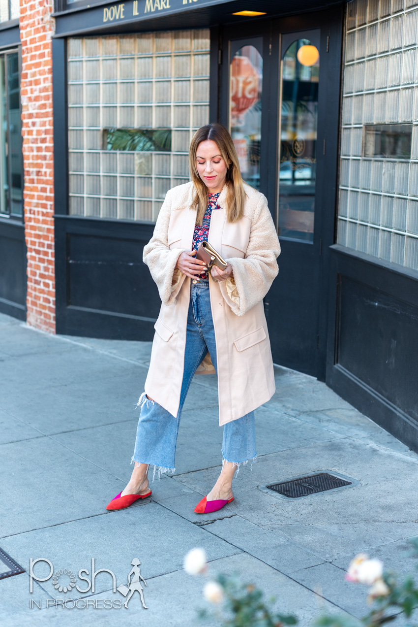 shein long teddy coat Stacey Freeman Posh in Progress