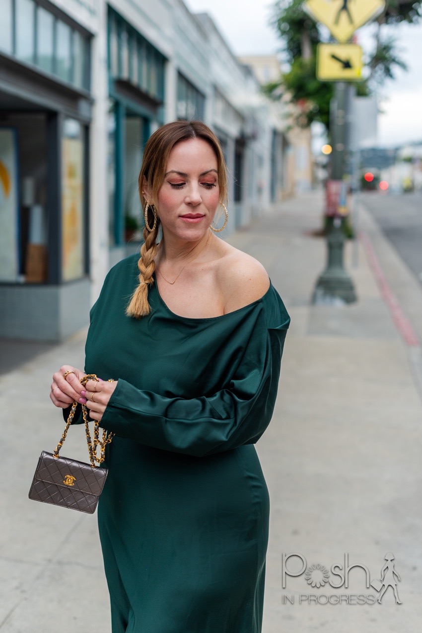 asymmetrical neckline dress 4