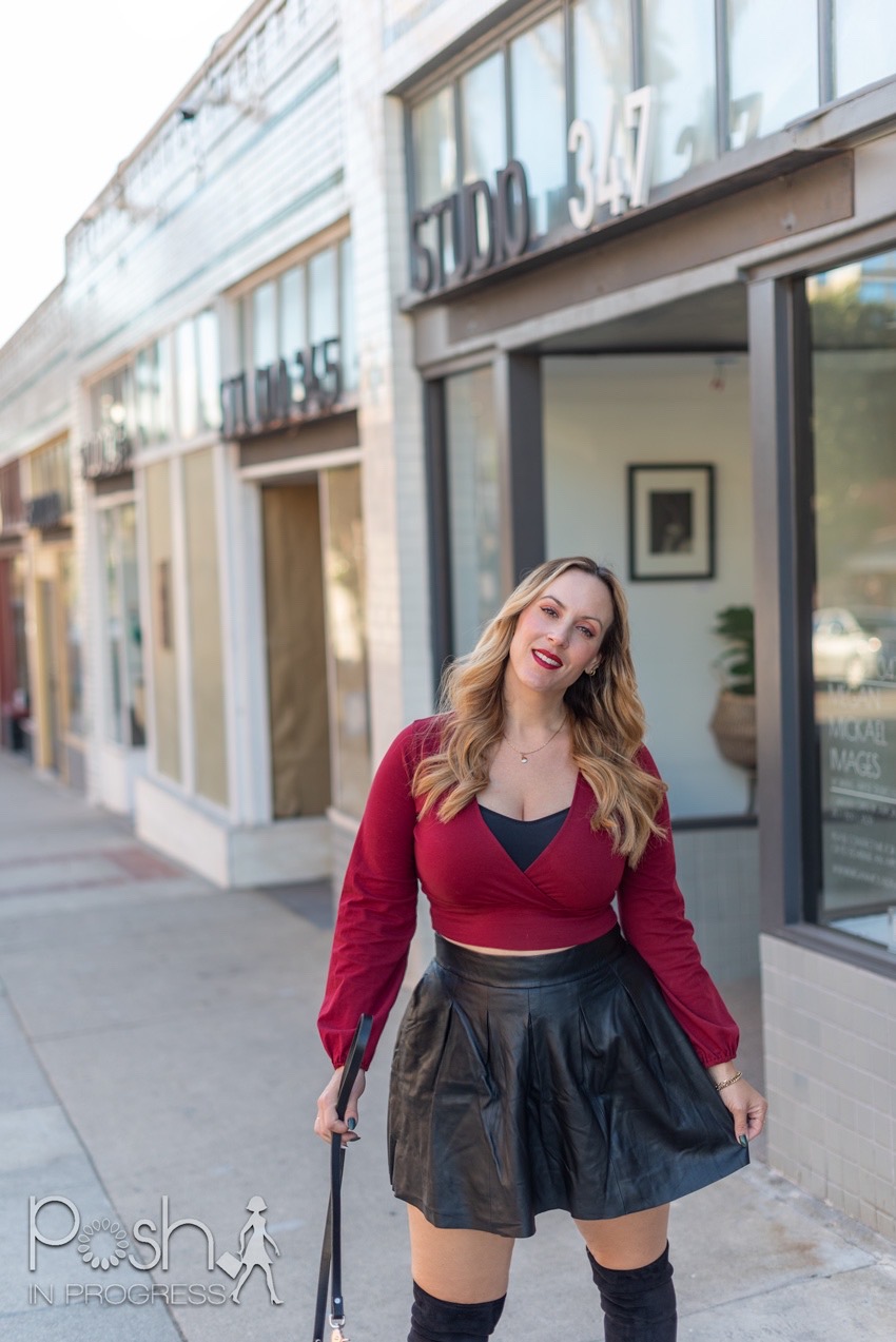 black leather mini skirt 3