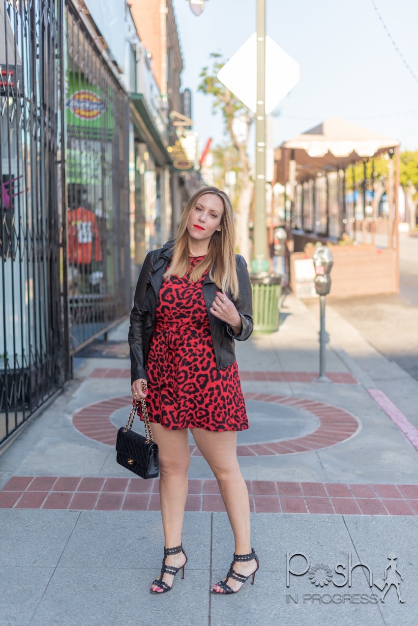 red animal print dress 2