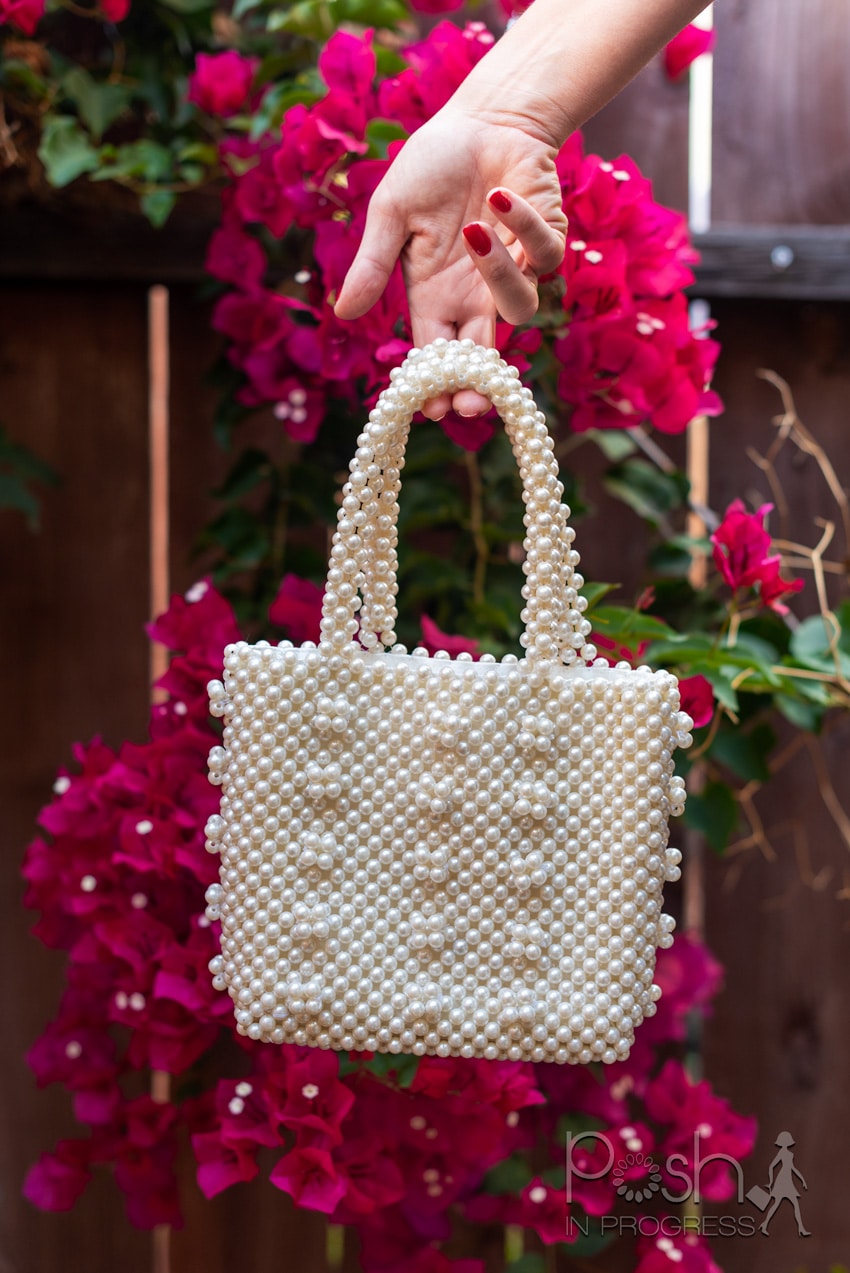Practical or Posh: White Pearl Purses at 3 Different Prices