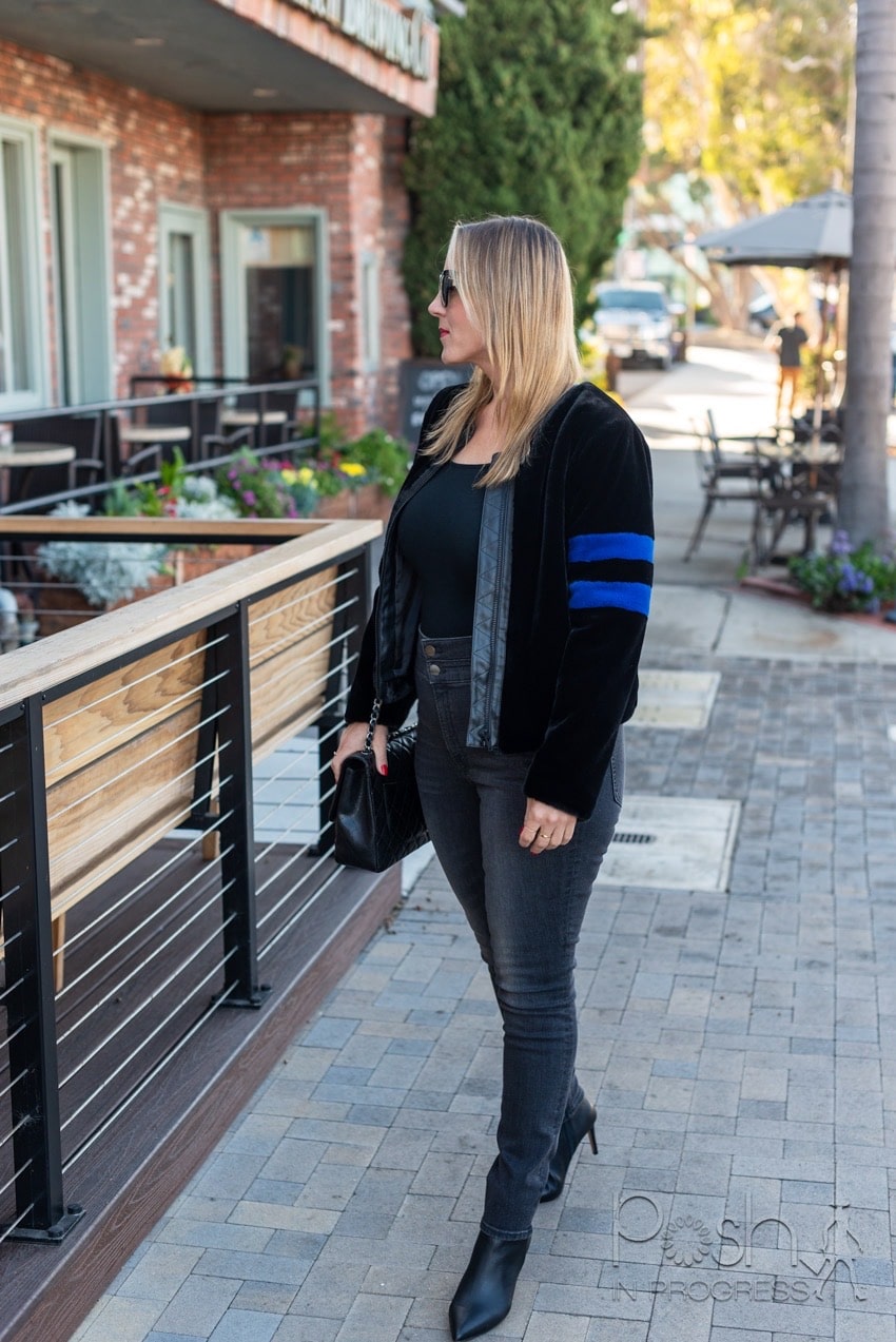 cropped faux fur jacket