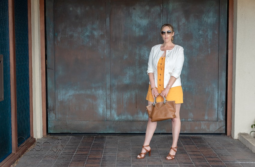 This is How to Style a Yellow Romper for Work