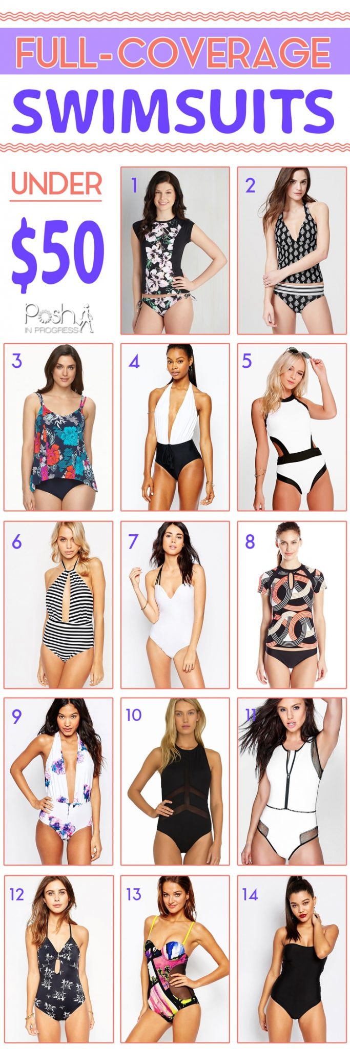 The Best Full Coverage Swimsuits Under $50