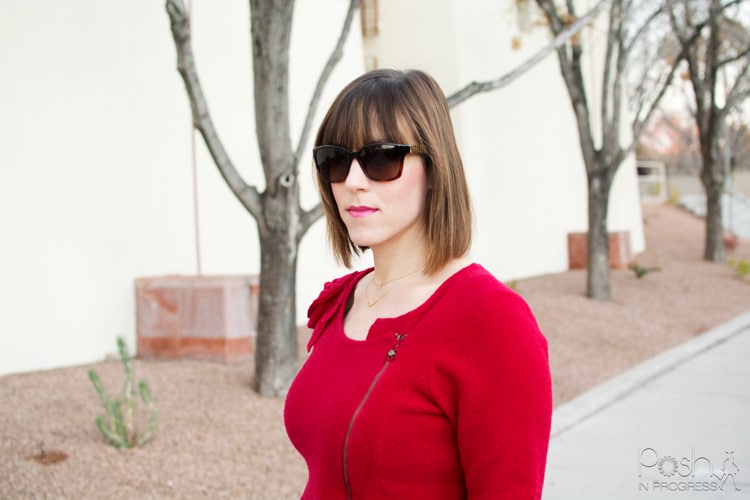 Red Asymmetrical Jacket