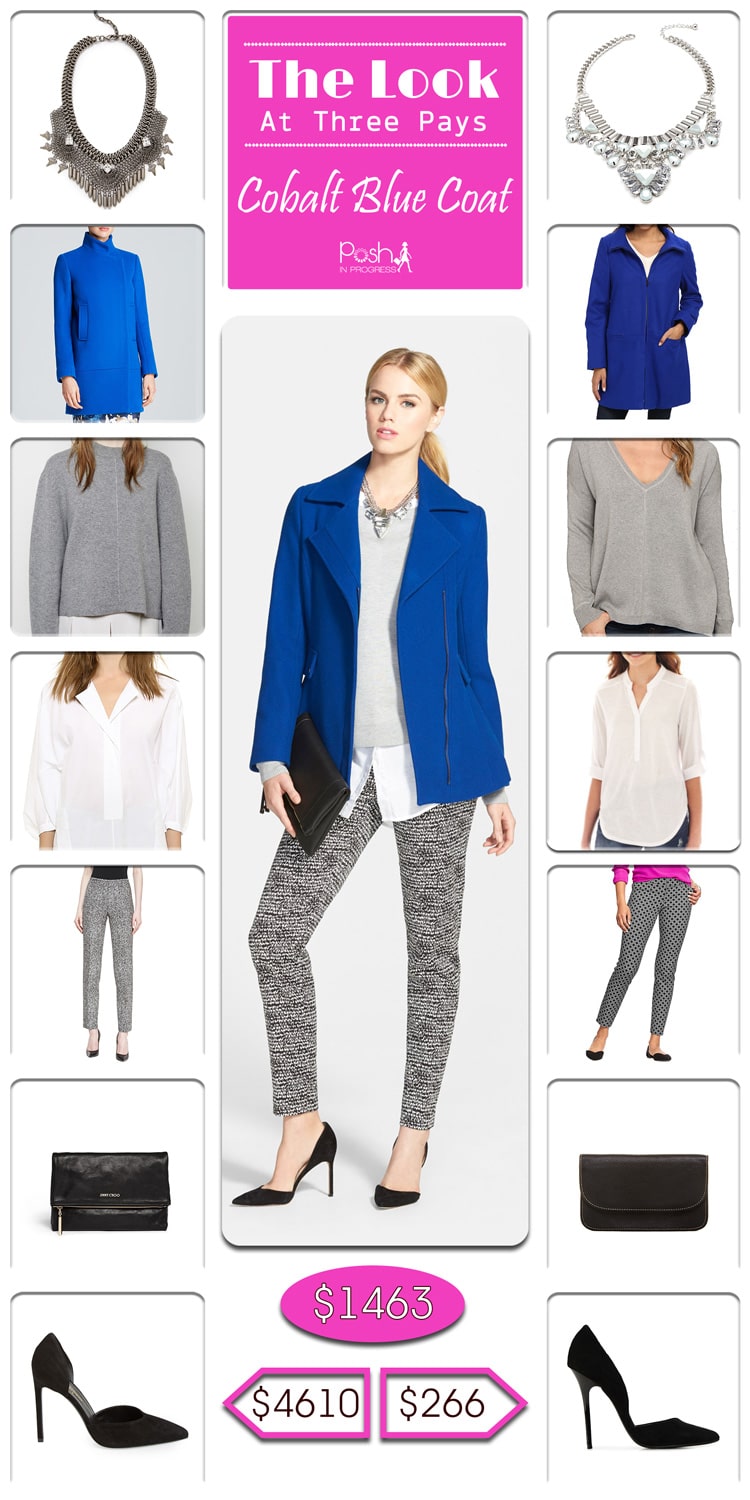 One Look, Three Pays: Cobalt Blue Coat